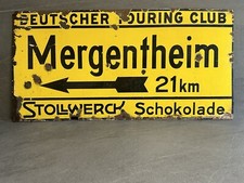 Antikes Emailschild D.T. -