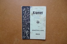 Kramer Schlepper   Original ERSATZTEIL-LISTE KB 22