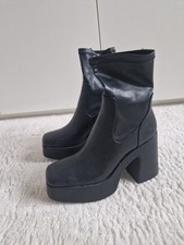 Pull & Besr Stretch Plateau Stiefletten Gr 39 Neu