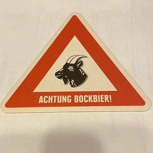 Bierdeckel achtung bockbier - bierdeckel,