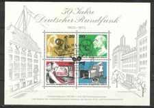 Deutsche Bundespost Berlin 1973: Blockausgabe: 50 Jahre Rundfunk