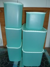 TUPPERWARE Quadro 2 x 4,6l  3 x 2,1l & 1 x 1,3l     hellgrün