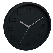 Wanduhr 30 cm Schwarz große