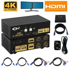 2 Port HDMI KVM Switch 4K Dual