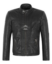 Herren Lederjacke schwarz