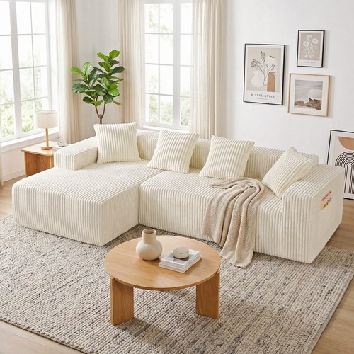 Form corduroy ecksofa sofa - l-form,