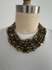 Damen Statement Halskette Gold