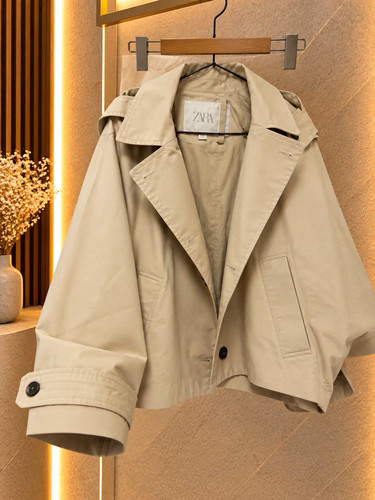 Zara damen kurzjacke beige - beige, gr