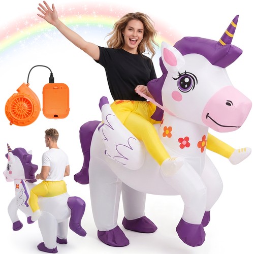 Aufblasbares einhorn kostüm - aufblasbares,