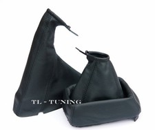 Passend für OPEL VECTRA A Bj. 1988-1995 Schaltsack + Handbremssack Leder SCHWARZ