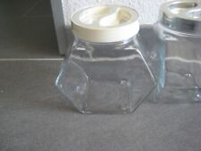 Vorrats glas mit Schraubdeckel, 6-eckig, ausreichend für 1 kg Zucker oder Mehl!!