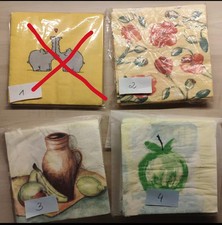 Servietten, Versch. Motive Zur Wahl, Restposten