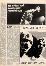 Yes In New York Devo LP advert