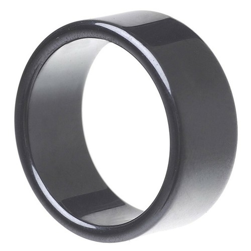 Breiter ring aus hämatit grau - breiter,