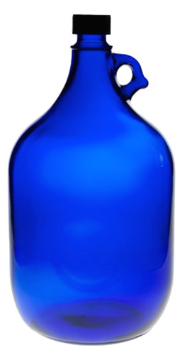 Liter glasballon blau - 5,