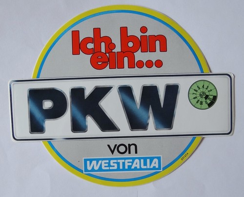 Werbe aufkleber ich bin - bin, ein