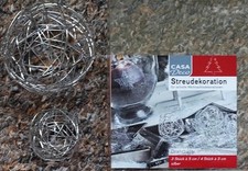 Drahtkugeln / silber / 7 Stück / ca. 30 + 50mm DurchmesserWeihnachtsartikel