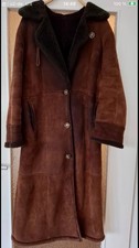 Ledermantel Wildleder Echtes Shearling Lammfell Italien Design -Wundervoll Warm!