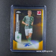 Topps Chrome Bundesliga 2023/24 Jens Stage Auto - Werder Bremen - Gold – /50
