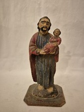 Antike Holzfigur hl. Josef mit