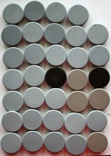 41 Stück runde Kunststoffabdeckungen für Büromöbel 35mm