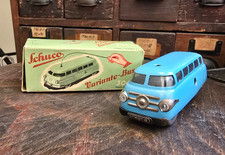 Vintage Schuco Varianto-Bus 3044 Hellblau in OVP aber ohne Schlüssel US Zone.
