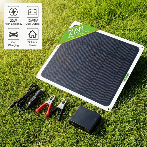 22w solarpanel 12v - 22w, 5v