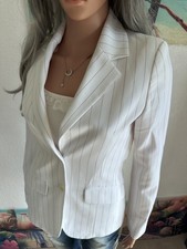 BUSINESS # Nadelstreifen BLAZER # Gr. 34 # weiß / rosé