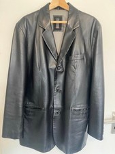 Herren Echtleder Blazer, Sakko , schwarz Gr. 54 v. "EASTWIND"