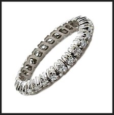 18K 750 Gold Full Eternity Memory Ring RS 55 0,54 Ct.T. Diamonds new Vollmemory