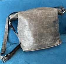 Joop echt Leder Handtasche 30 x 26 x 12 grau Krokolook