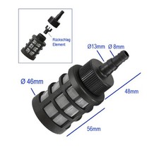 Rückschlag Ventil Filter Ansaugkorb 1/2" Gartenschlauch Grob Schmutz Wasser Filt