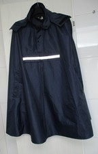 Fahrrad-Regenponcho mit Kapuze Regencape Regenschutz Wandern Gr. L blau