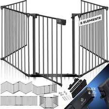 RETOURE Kaminschutzgitter Laufgitter Laufstall Türschutzgitter , 300 cm Länge