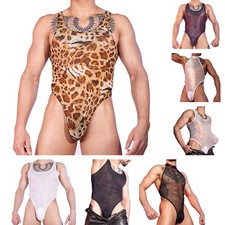 DE Herren Sexy Glänzend Sheer