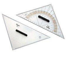 Navigationsdreiecke - Anlegedreieck + Kursdreieck 25 cm, Ecobra # Navigation SBF