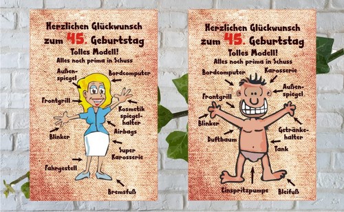 Geburtstagsschild - , 45