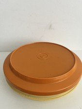 Vintage Tupperdose, gelb/orange