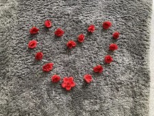 Deko ROSENKÖPFE ? rot ca. 4x4 cm Kunstpflanzen Bastelbedarf Dekor ?