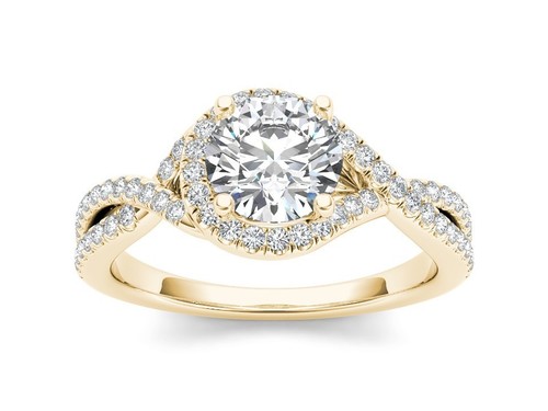Echter 14k gelbgold - echter, center