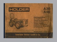 HOLDER A 30  A 45 Schlepper Betriebsanleitung Original  1976