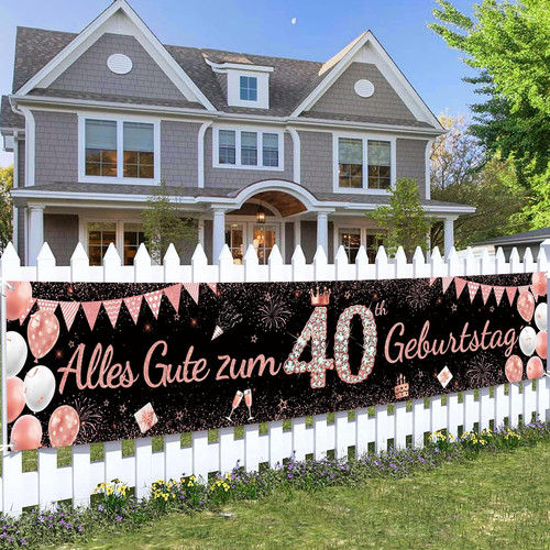 Geburtstag banner rosegold - geburtstag,