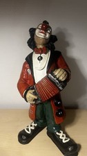 Gilde Handwerk Clown Mit Ziehharmonika/Akkordeon Sammler Sammlerstück