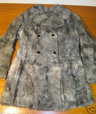 Pelzjacke Jacke Pelz Echtpelz grau / silbergrau Gr. ca. 36 - 38 Vintage