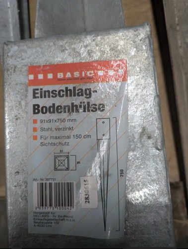 Einschlagbodenhülse 91 x - ,