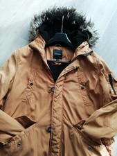 Herren Winter Jacke mit Kapuze , okergelb Clockhouse gr L