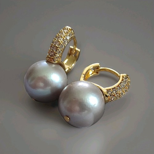 Elegante creolen mit grauen - elegante,