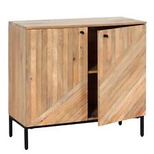 Highboard HWC-L95, Kommode Schrank Sideboard, Massiv-Holz Mango 86x90x43cm natur
