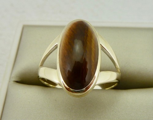Ring gold 585 tigerauge - gold,