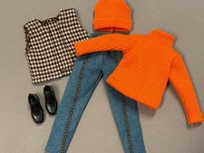 Barbie Ken Fashion Kleidung, Elegante Jens Hose,Winter Pullover, Mütze, Schuhe